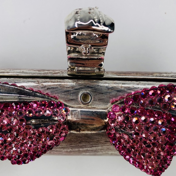 RODO Italy Brushed Metal Bow Evening Purse - Picture 8 of 10